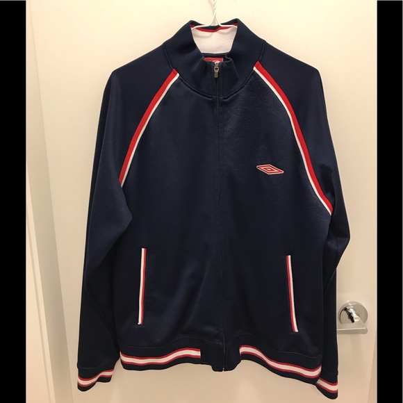 ❤️UMBRO Classic Track Jacket Stand Up Collar  L - Picture 1 of 2